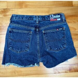 Vintage 90s Bongo Jean Shorts, Dark Wash Cutoffs, W28", 100% Cotton, Size 5/6